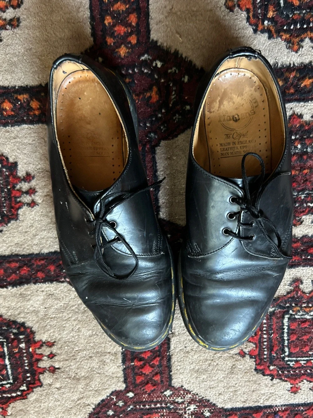 Vintage Made in England Doc Martens Oxford black shoes